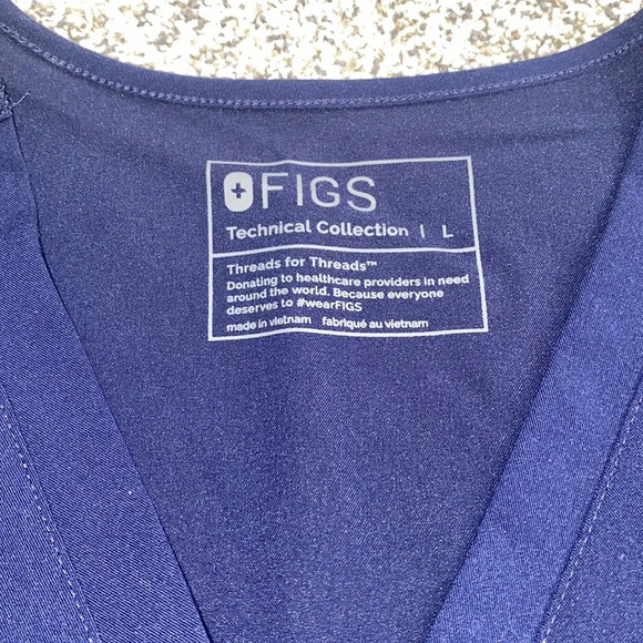 Figs Women's Navy Blue Top - Picture 3 of 6